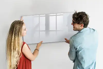 Tablă magnetică cu ștergere uscată de culoare alb murdar
