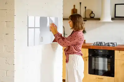 Tablă magnetică cu ștergere uscată de culoare alb murdar