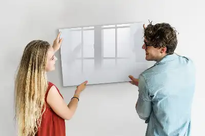 Tablă magnetică cu ștergere uscată de culoare alb murdar