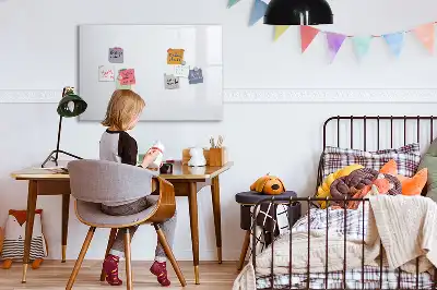 Tablă magnetică cu ștergere uscată de culoare alb murdar
