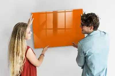 Tablă magnetică cu ștergere uscată de culoare portocalie