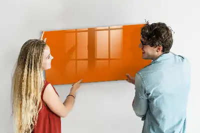 Tablă magnetică cu ștergere uscată de culoare portocalie