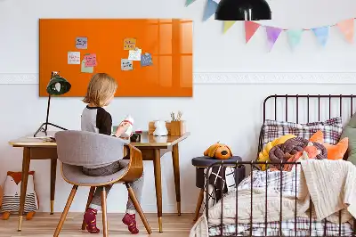 Tablă magnetică cu ștergere uscată de culoare portocalie