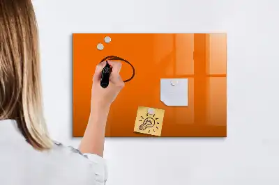 Tablă magnetică cu ștergere uscată de culoare portocalie