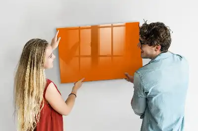 Tablă magnetică cu ștergere uscată de culoare portocalie
