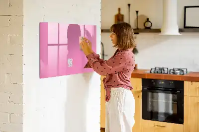 Tablă magnetică cu ștergere uscată de culoare roz