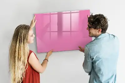 Tablă magnetică cu ștergere uscată de culoare roz