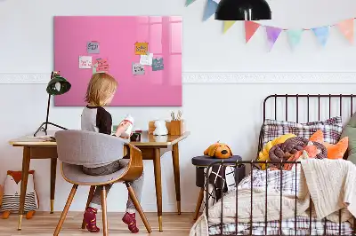 Tablă magnetică cu ștergere uscată de culoare roz