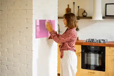 Tablă magnetică cu ștergere uscată de culoare roz