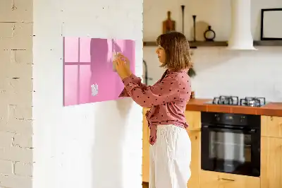 Tablă magnetică cu ștergere uscată de culoare roz