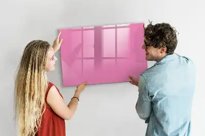 Tablă magnetică cu ștergere uscată de culoare roz