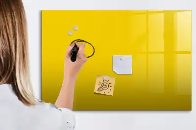 Tablă magnetică cu ștergere uscată de culoare galben deschis