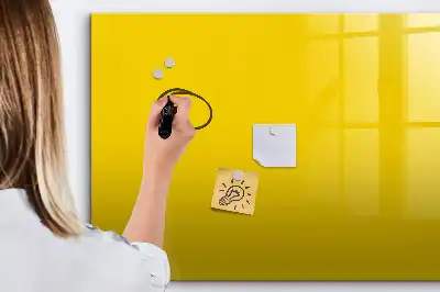 Tablă magnetică cu ștergere uscată de culoare galben deschis