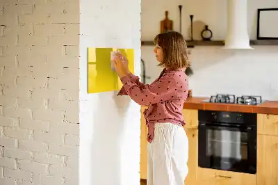 Tablă magnetică cu ștergere uscată de culoare galben deschis