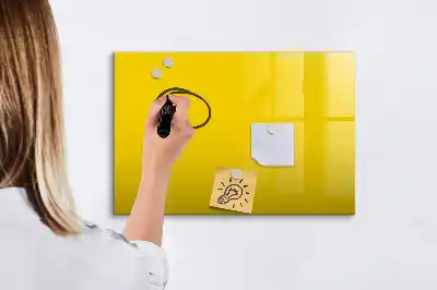 Tablă magnetică cu ștergere uscată de culoare galben deschis