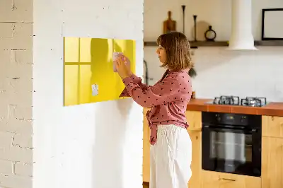 Tablă magnetică cu ștergere uscată de culoare galben deschis