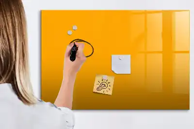 Tablă magnetică cu ștergere uscată cu finisaj galben auriu