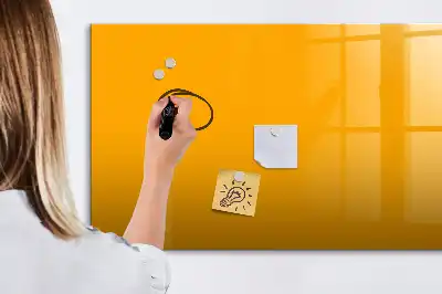 Tablă magnetică cu ștergere uscată cu finisaj galben auriu