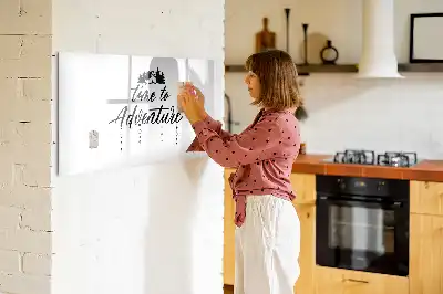 Tablă magnetică cu ștergere uscată cu model Timpul pentru aventură