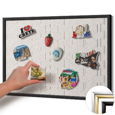 Tablă magnetică cu ramă neagră Model liniar regulat