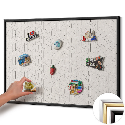 Tablă magnetică cu ramă neagră Model liniar regulat