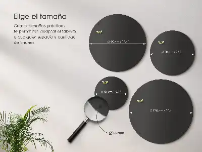 Tablă magnetică pentru magneți de frigider de culoare neagră și formă rotundă