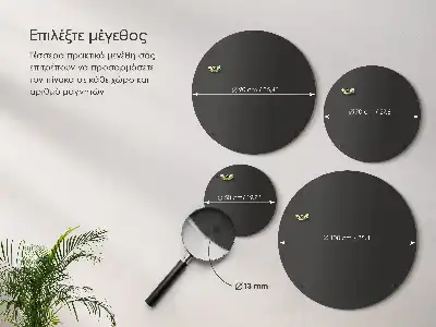 Tablă magnetică pentru magneți de frigider de culoare neagră și formă rotundă