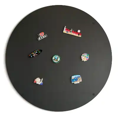 Tablă magnetică pentru magneți de frigider de culoare neagră și formă rotundă