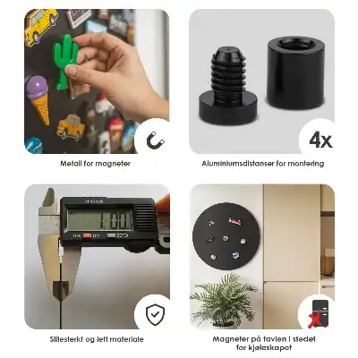 Tablă magnetică pentru magneți de frigider de culoare neagră și formă rotundă