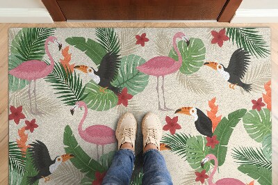 Covoras intrare Păsări flamingo