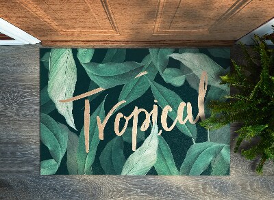 Covoras intrare Frunze tropicale