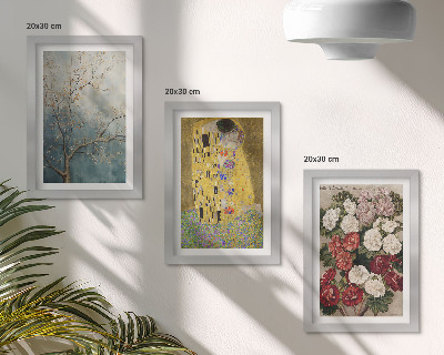 Galerie de perete Flori și copaci în stilul picturii Sărutului de Gustav Klimt