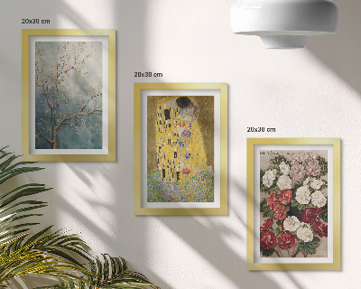 Galerie de perete Flori și copaci în stilul picturii Sărutului de Gustav Klimt