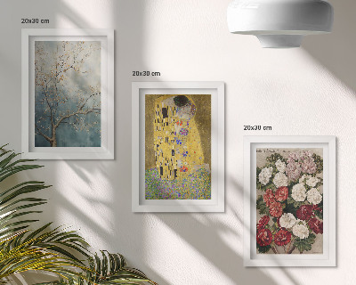 Galerie de perete Flori și copaci în stilul picturii Sărutului de Gustav Klimt