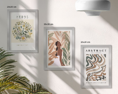 Set 3 tablouri Postere minimaliste pastelate cu estetică boho