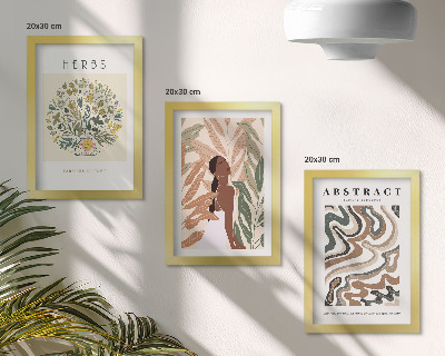 Set 3 tablouri Postere minimaliste pastelate cu estetică boho