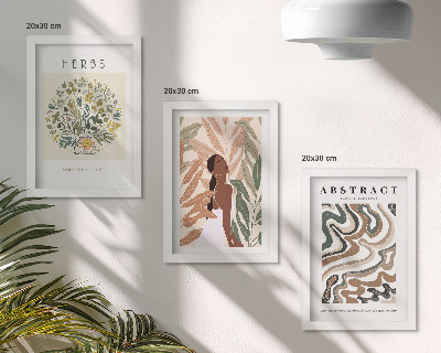 Set 3 tablouri Postere minimaliste pastelate cu estetică boho