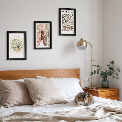 Set 3 tablouri Postere minimaliste pastelate cu estetică boho