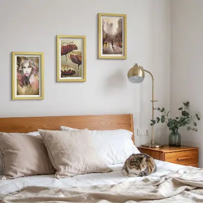 Galerie de perete portret abstract cu femeie flori și oraș în ploaie