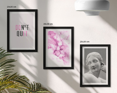 Set 3 tablouri Abstracție în acuarelă, slogan inspirator, sculptură antică