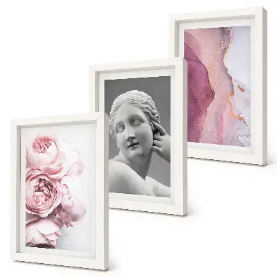 Galerie de perete sculptură abstractă sub formă de bujori cu siluetă feminină romantică