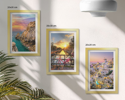 Galerie de perete Vedere la mare cu apus și oraș