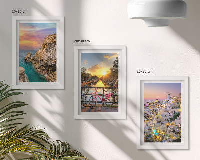 Galerie de perete Vedere la mare cu apus și oraș