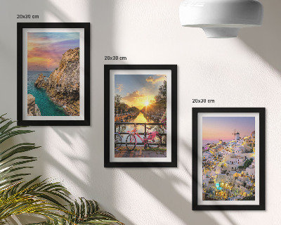 Galerie de perete Vedere la mare cu apus și oraș