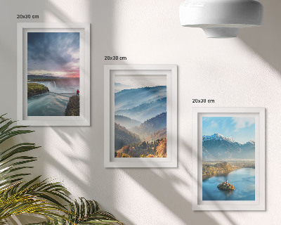 Set 3 tablouri Peisaje montane pitorești și cascade în natură