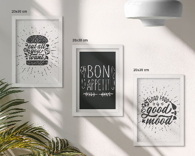 Galerie de perete Grafică cu sloganuri culinare și despre mâncare