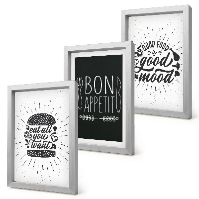 Galerie de perete Grafică cu sloganuri culinare și despre mâncare