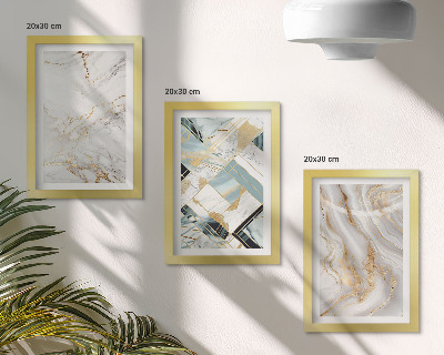 Set 3 tablouri Modele abstracte elegante și la modă din marmură