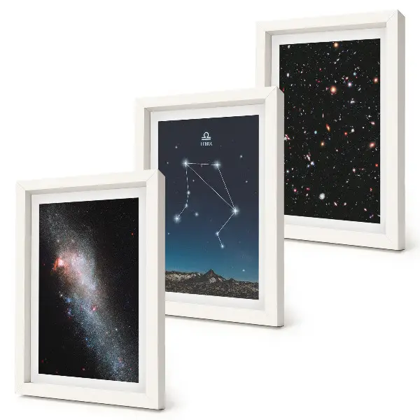 Galerie de perete cu constelația Balanță și cer nocturn de galaxie spațială