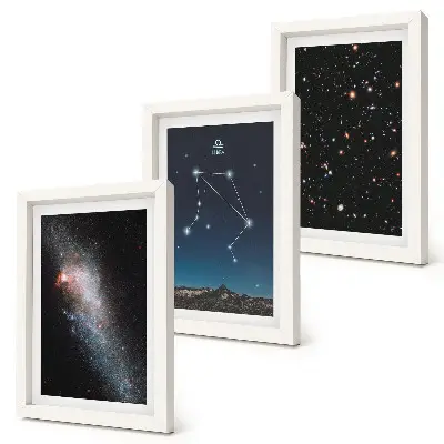 Galerie de perete cu constelația Balanță și cer nocturn de galaxie spațială